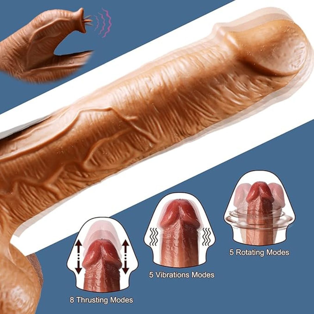 Thrusting Dildo With Clitoral Stimulation